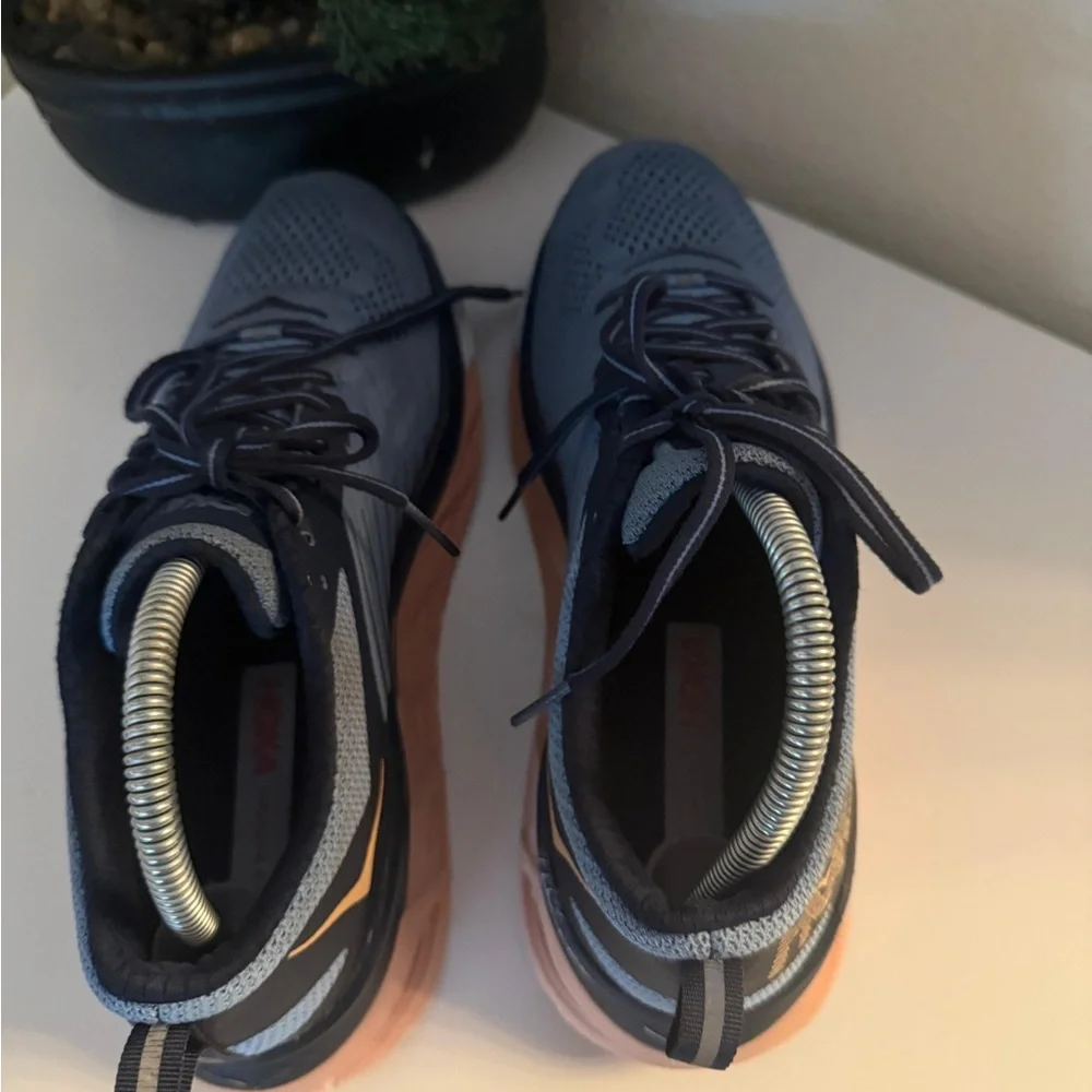 Hoka Women's Arahi 3 Athletic Shoes - Blue and Peach - Picture 5 of 5